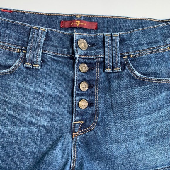 7 for all mankind Jean shorts sz24 B14 - Picture 2 of 7
